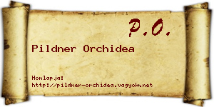 Pildner Orchidea névjegykártya